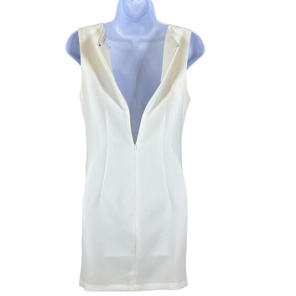 BCBGeneration Womens 4 Cream Shift Dress Multiway Zippers Office Career Wear - Picture 9 of 16